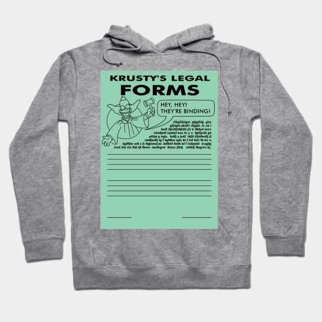 Krusty's Legal Forms Hoodie by saintpetty